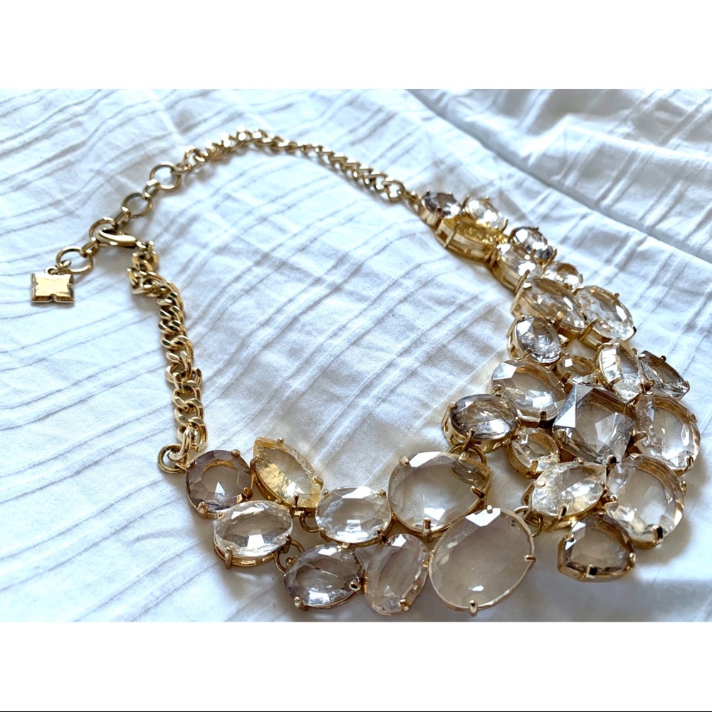 Gold Jewel Statement Necklace